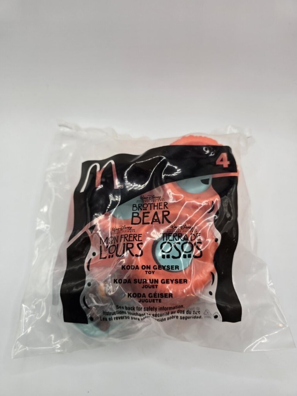 Mcdonalds Disney Brother Bear Koda On Geyser Toy 2003 Happy Meal #4 NIP
